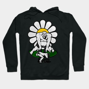 Daisy flower two boys play bouncy and practice gymna Hoodie